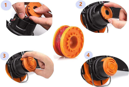 12-pack Trimmer Line for Worx 20V Trimmers, Durable Replacement Spool for Pool Cover and Edge Trimmers, V1237-ZY-203-1056