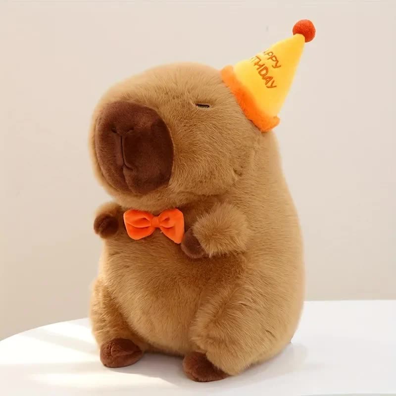 23cm Capybara Plush Simulation Capybara Anime Fluffy Toy Cute Doll Stuffed Animal Soft Doll Plush Christmas V1237-ZY-203-1059