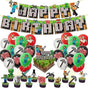 Minecraft Theme Happy Birthday Set Decoration Accessories Banner Pull Flag Cake Decorations Kit null none V1237-ZY-203-1063
