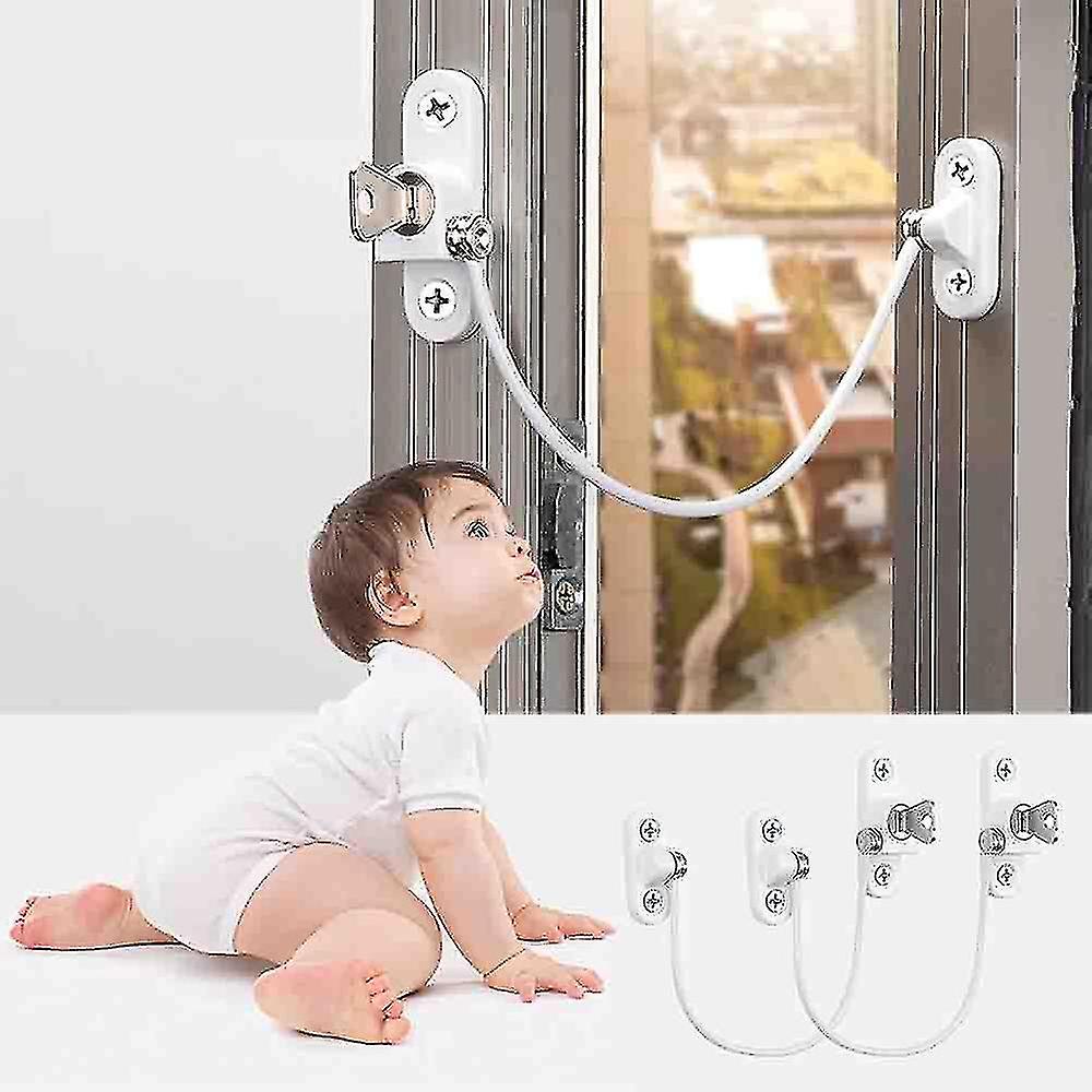 pcs Window Limiter, Window Stopper, Childproof Window Lock, Window Lock, Door Lock - Black V1237-ZY-203-1066