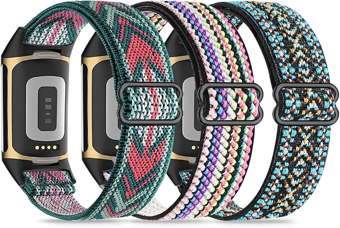 Elastic Wristbands, Compatible with Fitbit Charge 5/Fitbit Charge 6 Bracelet for Men and Women, Breathable V1237-ZY-203-1084