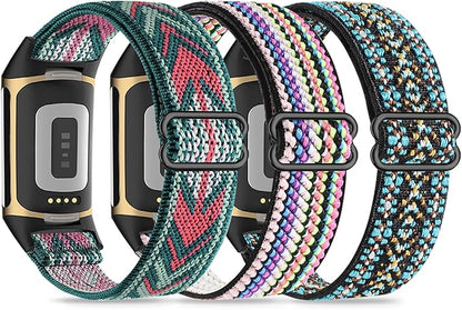 Elastic Wristbands, Compatible with Fitbit Charge 5/Fitbit Charge 6 Bracelet for Men and Women, Breathable V1237-ZY-203-1084