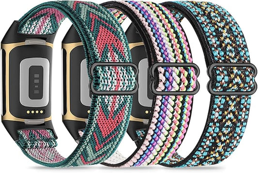 Elastic Wristbands, Compatible with Fitbit Charge 5/Fitbit Charge 6 Bracelet for Men and Women, Breathable V1237-ZY-203-1084