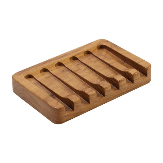 Wooden Soap Dish 2pcs, Soap Holder in Natural Teak, Soap Container for Shower, Bathroom, Kitchen, Bathtub, V1237-ZY-203-1088
