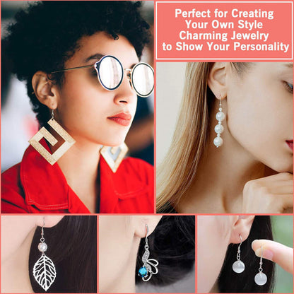 925 Silver Earring Hooks for Jewelry Making, Hypoallergenic Earring Hooks Accessories, 100 Earring Hooks, 150 V1237-ZY-203-1091