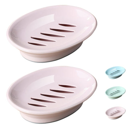 2-pack soap dish, plastic soap cups, non-slip soap dish, soap holder, shower with drip tray, easy-clean soap V1237-ZY-203-1104