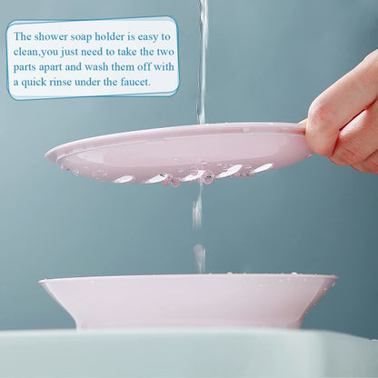 2-pack soap dish, plastic soap cups, non-slip soap dish, soap holder, shower with drip tray, easy-clean soap V1237-ZY-203-1104