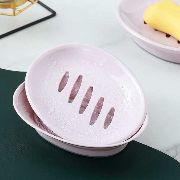 2-pack soap dish, plastic soap cups, non-slip soap dish, soap holder, shower with drip tray, easy-clean soap V1237-ZY-203-1104