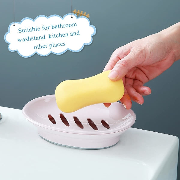 2-pack soap dish, plastic soap cups, non-slip soap dish, soap holder, shower with drip tray, easy-clean soap V1237-ZY-203-1104