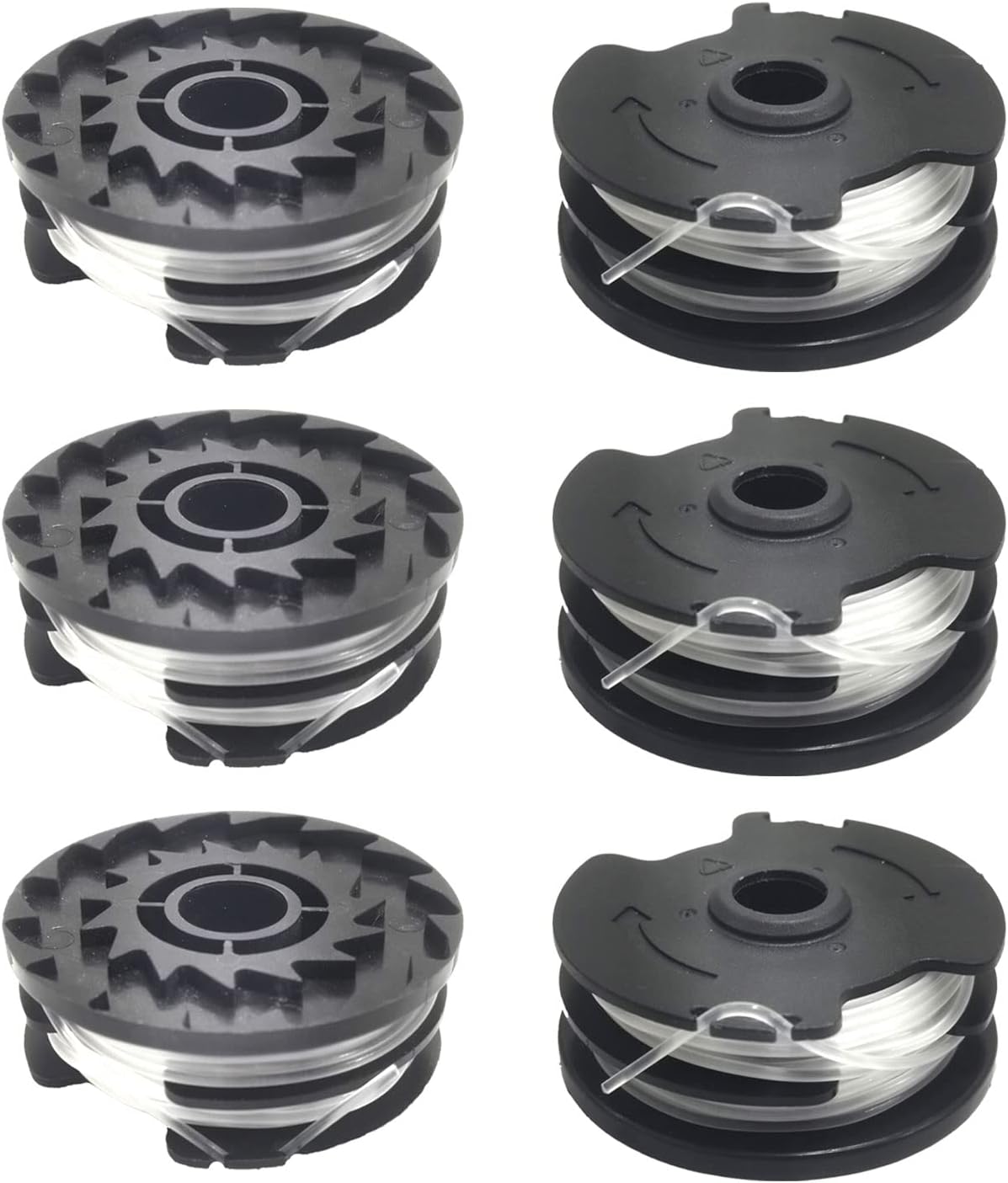 6-pack replacement lens coils for LIDL Parkside PRTA 20-Li A1, B2, C3, PRT 550 A1, A3, PRT 300 A1 grass V1237-ZY-203-1124