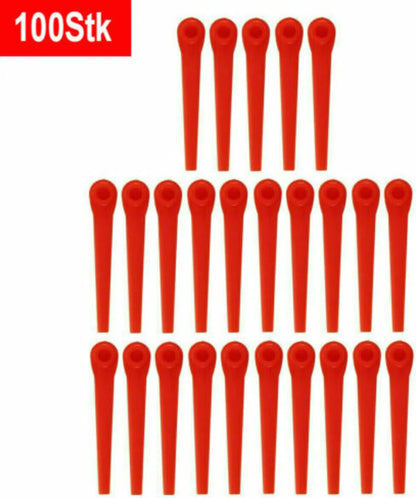 100 pcs Plastic Replacement Blades for GARDENA EasyCut LI-18/23R V1237-ZY-203-1138