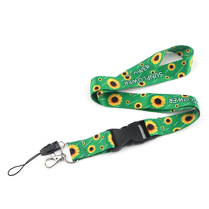 Smooth Sunflower, Stars Lanyard Black V1237-ZY-203-1162
