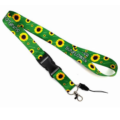 Smooth Sunflower, Stars Lanyard Black V1237-ZY-203-1162