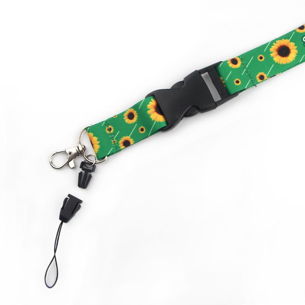 Smooth Sunflower, Stars Lanyard Black V1237-ZY-203-1162