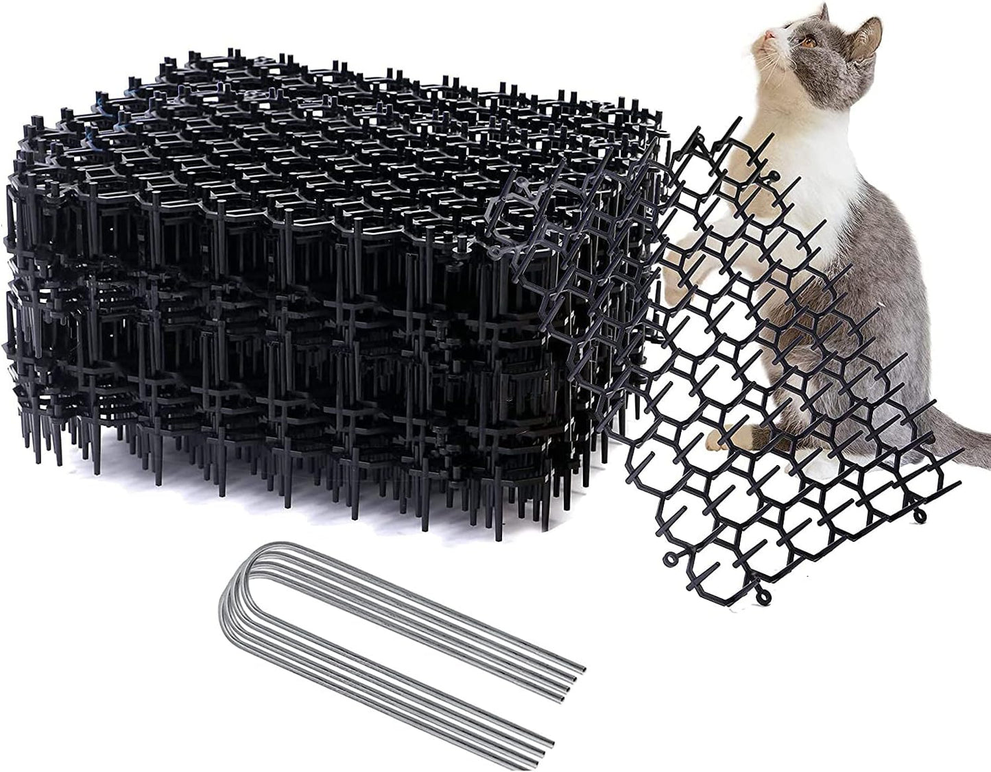 12 pcs 15 cm x 20 cm Spike Mat, Cat Scare with Spikes, Dog Mat, Plastic Net for Animals V1237-ZY-203-1165