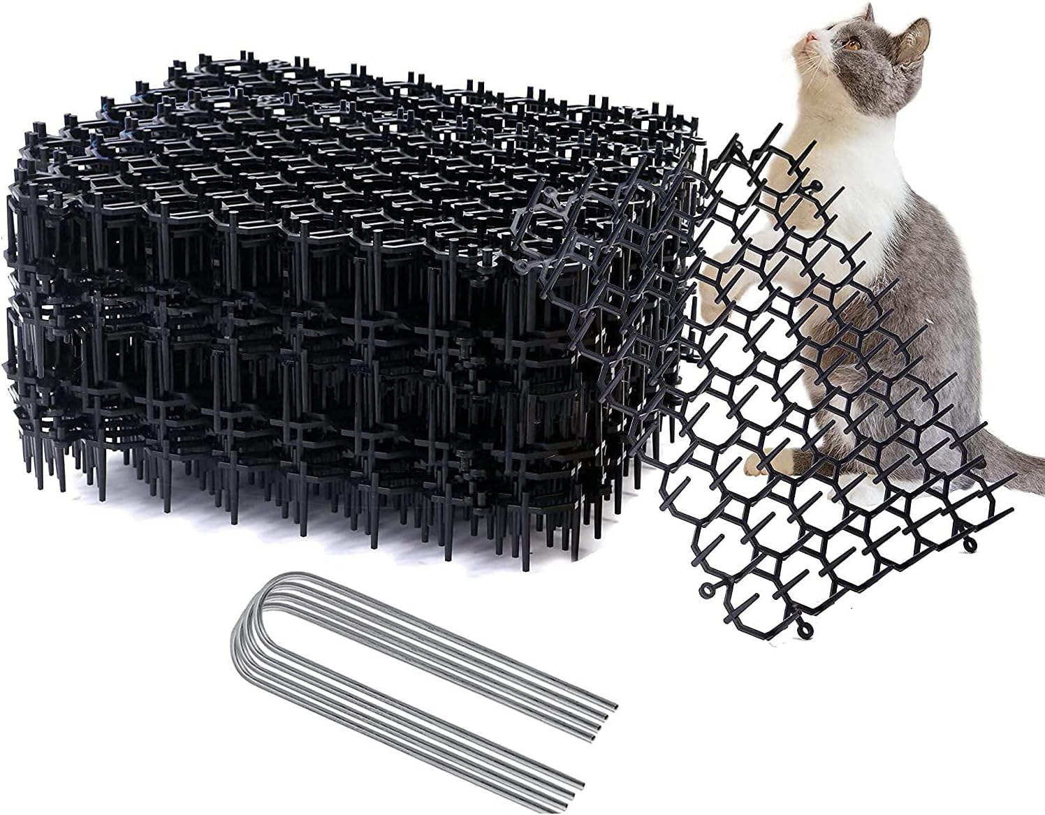 12 pcs 15 cm x 20 cm Spike Mat, Cat Scare with Spikes, Dog Mat, Plastic Net for Animals V1237-ZY-203-1165