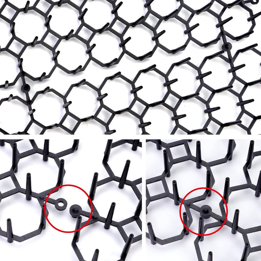 12 pcs 15 cm x 20 cm Spike Mat, Cat Scare with Spikes, Dog Mat, Plastic Net for Animals V1237-ZY-203-1165