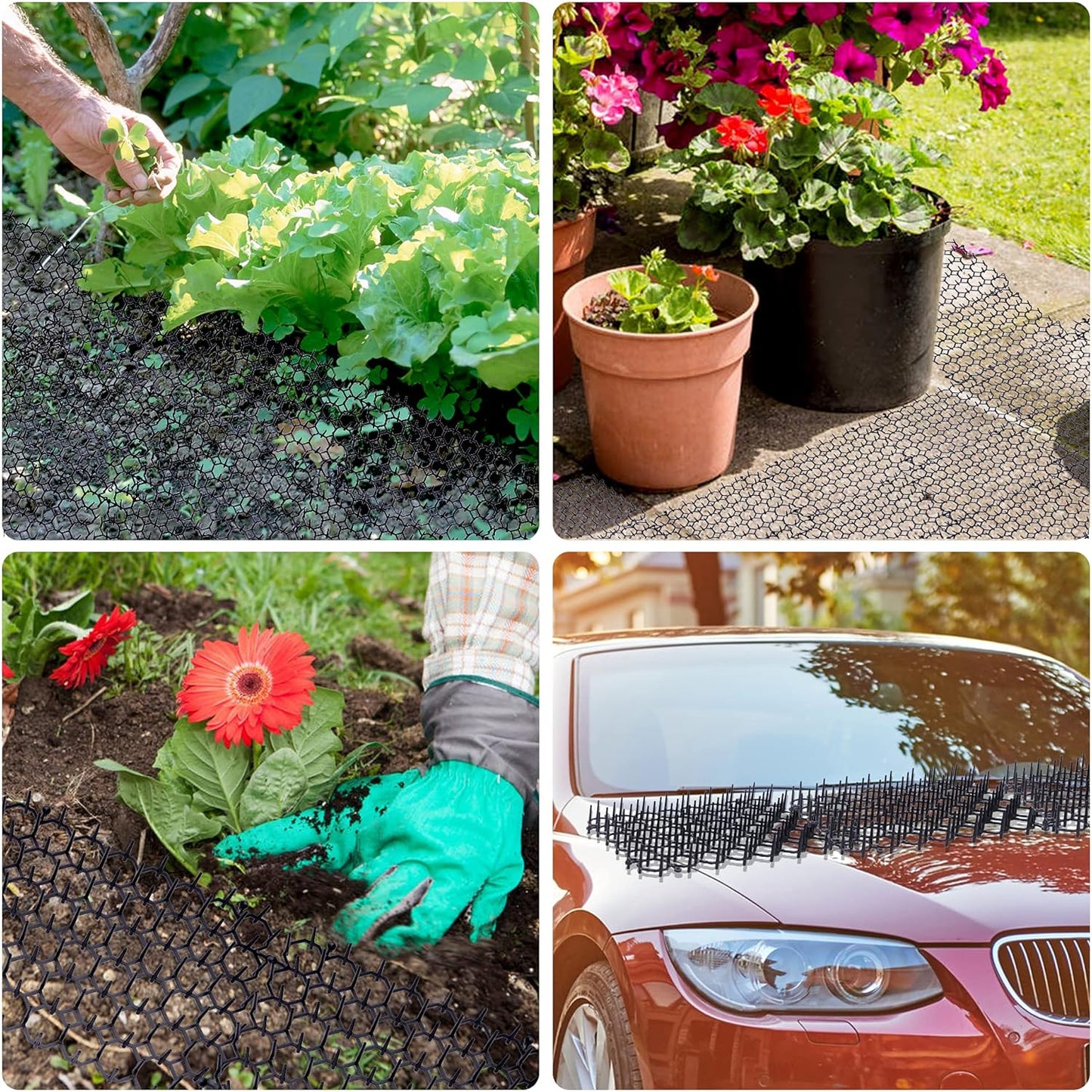 12 pcs 15 cm x 20 cm Spike Mat, Cat Scare with Spikes, Dog Mat, Plastic Net for Animals V1237-ZY-203-1165