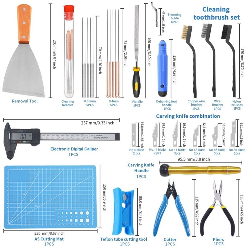 3D Printer Tools 3D Printer Spare Part 32 Parts 3D Printer Accessory Kit V1237-ZY-203-1176