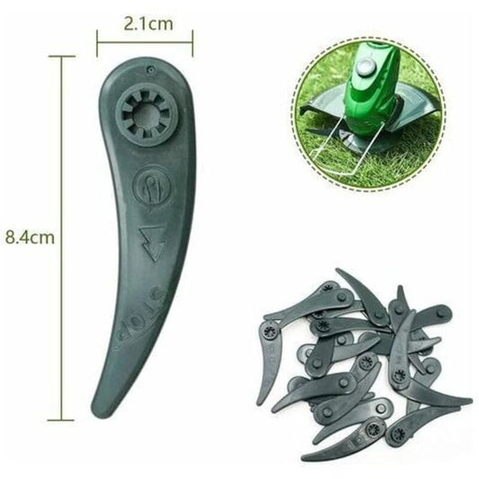 Pack of 24 replacement blades for Bosch Durablade Art 23-18 LI Art 26-18 LI lawn mowers, green. V1237-ZY-203-1190