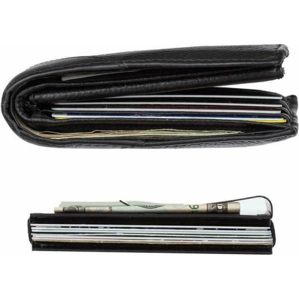 RFID Blocking Minimalist Carbon Fiber Card Holder with Money Clip for Men V1237-ZY-203-1208