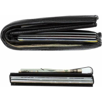 RFID Blocking Minimalist Carbon Fiber Card Holder with Money Clip for Men V1237-ZY-203-1208