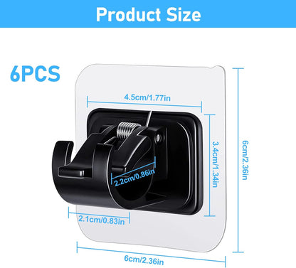 pcs Self-Adhesive Curtain Rod Holders, Nail-Free Adjustable Curtain Rod Brackets, Curtain Rod Wall Mounts V1237-ZY-203-1229