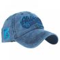 Baseball cap washed full cap fringed sun hat men and women Blue Blue V1237-ZY-203-1237