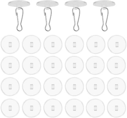 20-pack transparent self-adhesive ceiling hooks, no drilling required, ceiling hooks V1237-ZY-203-1243