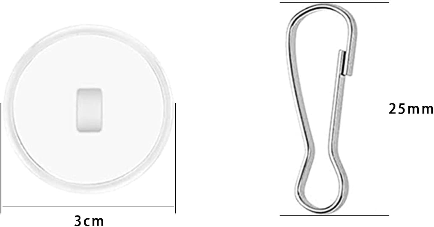 20-pack transparent self-adhesive ceiling hooks, no drilling required, ceiling hooks V1237-ZY-203-1243