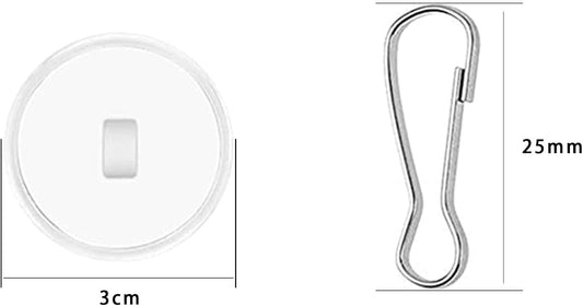 20-pack transparent self-adhesive ceiling hooks, no drilling required, ceiling hooks V1237-ZY-203-1243
