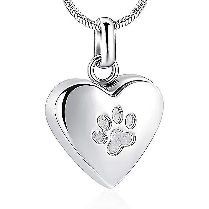Cremation Necklace for Ashes with Heart Shaped Pet Charm, Memorial Jewelry V1237-ZY-203-1272
