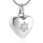 Cremation Necklace for Ashes with Heart Shaped Pet Charm, Memorial Jewelry V1237-ZY-203-1272