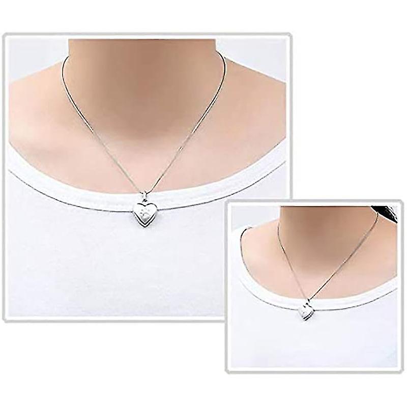 Cremation Necklace for Ashes with Heart Shaped Pet Charm, Memorial Jewelry V1237-ZY-203-1272