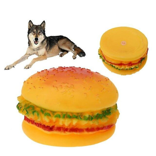 Pet Toy, Dog, Hamburger Shaped Sound Toy That Squeaks, Chew Toy for Small and Large Dogs, Cat Training, Play V1237-ZY-203-1289