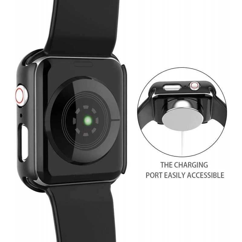 2-PACK Compatible with Apple Watch 40mm Shockproof Case 9H Tempered Glass 2in1 Rose Gold V1237-ZY-203-1290