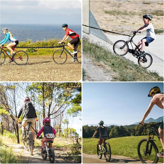 1.7m to 3m Bicycle Tow Rope for Kids Bicycle Tow Rope Load 200kg for Mountain Bike Long Family Trip with V1237-ZY-203-1322
