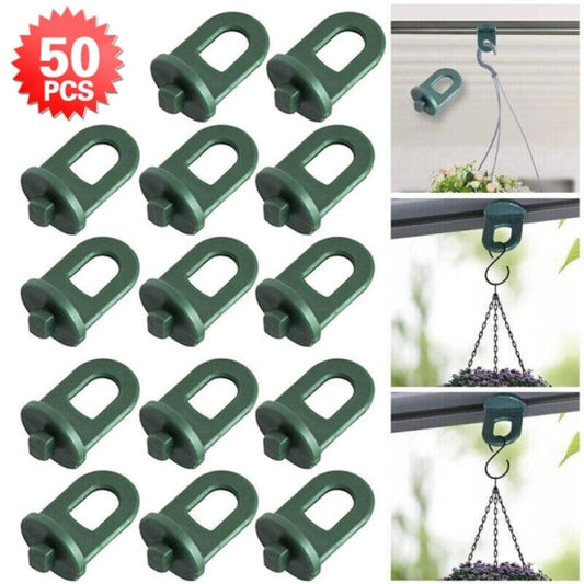 50pcs Greenhouse Plant Crop Clamps Greenhouse Hanging Clamp Crop Hooks V1237-ZY-203-1326
