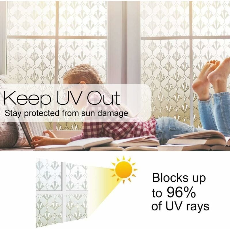 Static Cling Window Film, Privacy Window Film Blackout Reusable V1237-ZY-203-1330