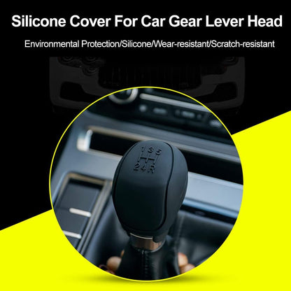 Ocean 2 x 6-Speed Car Silicone Gear Shift Knob Covers (Black and Grey) V1237-ZY-203-1341