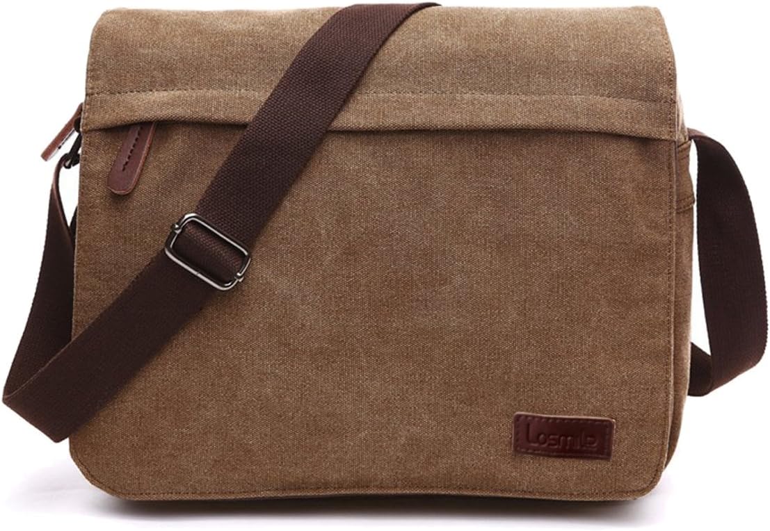 Men's shoulder bag canvas shoulder bag laptop bag school bag V1237-ZY-203-1362