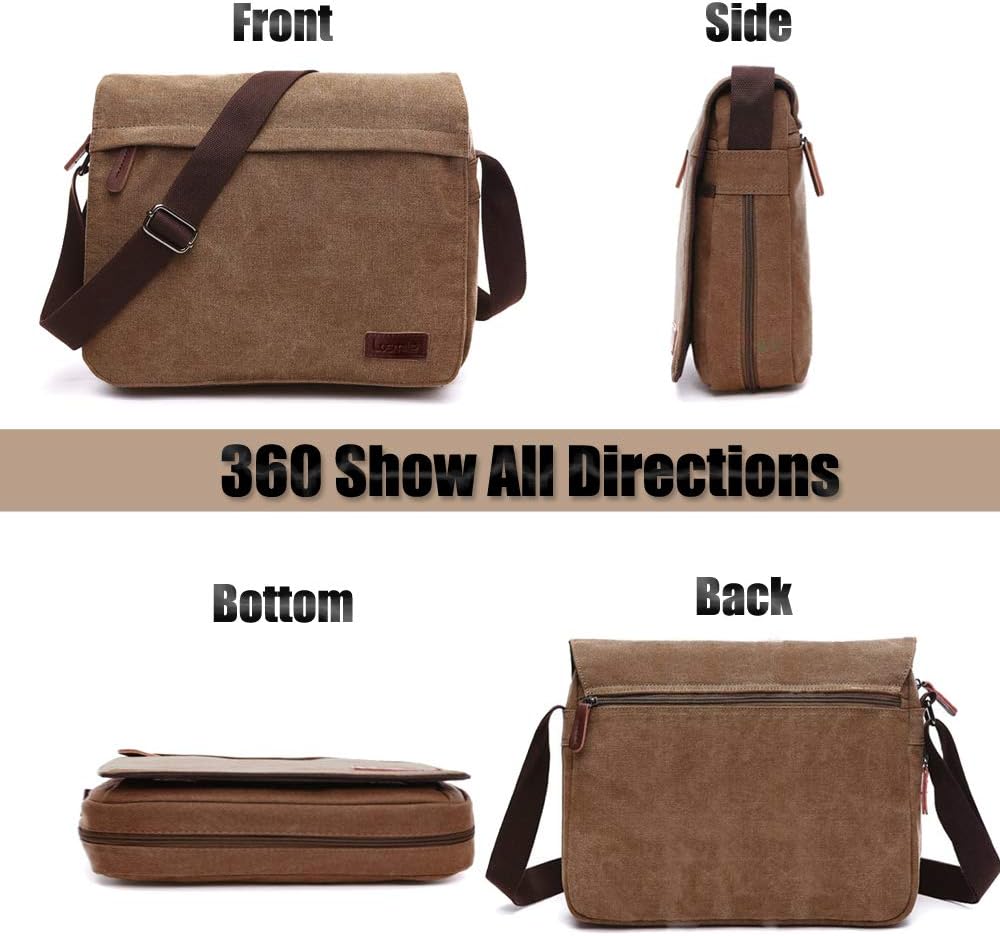 Men's shoulder bag canvas shoulder bag laptop bag school bag V1237-ZY-203-1362