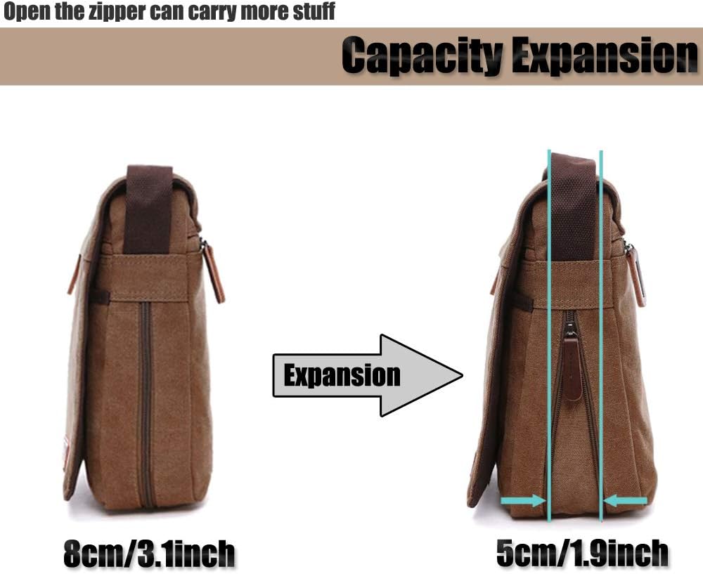 Men's shoulder bag canvas shoulder bag laptop bag school bag V1237-ZY-203-1362