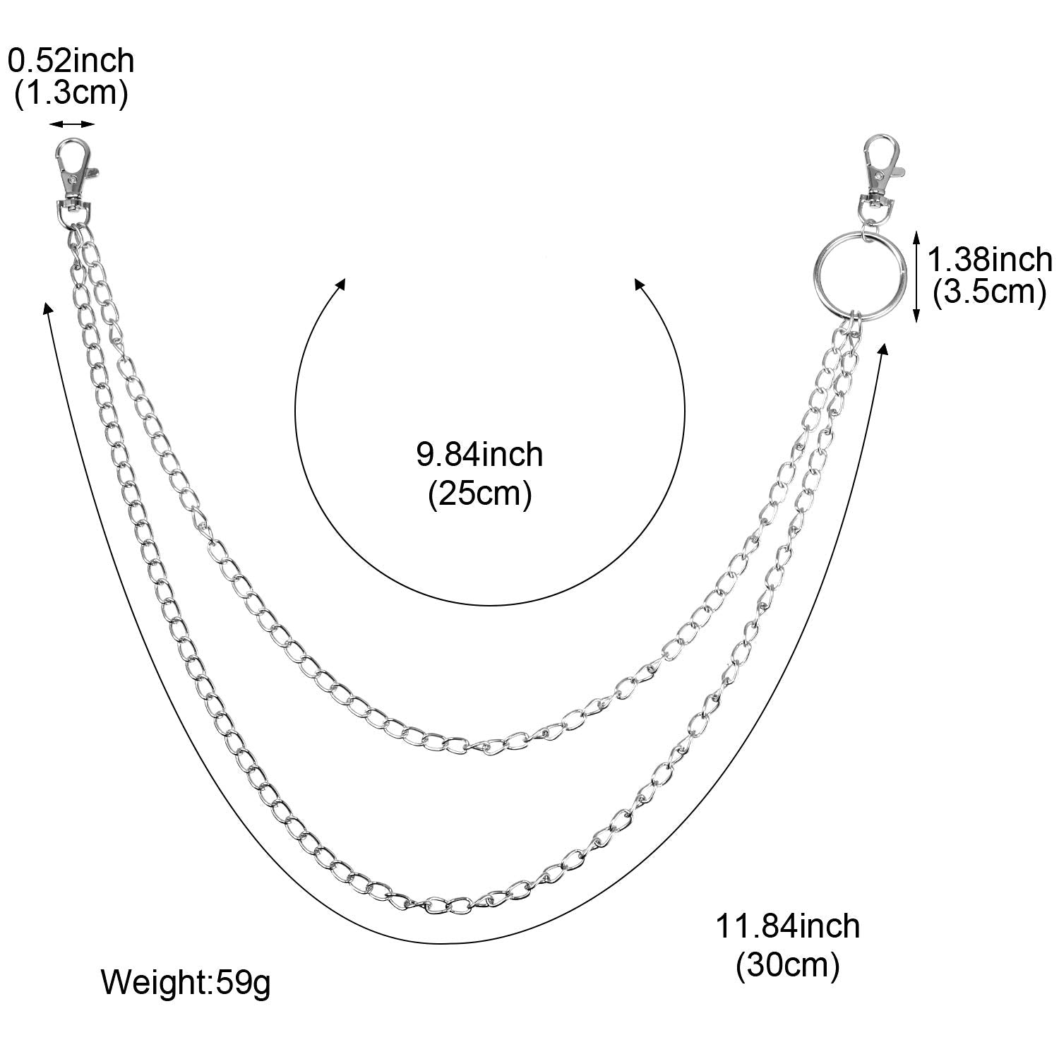 pcs jeans chain wallet chain pocket chain belt chain hip hop pants chain V1237-ZY-203-1363