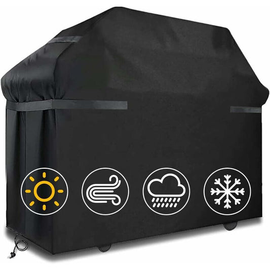 Grill Cover Waterproof Protection Windproof, tear-proof cover with straps and storage bag (145x61x117cm)-- V1237-ZY-203-1371