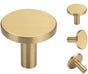 Set of 4 wall hooks in brushed brass, towel hooks in gold V1237-ZY-203-1408