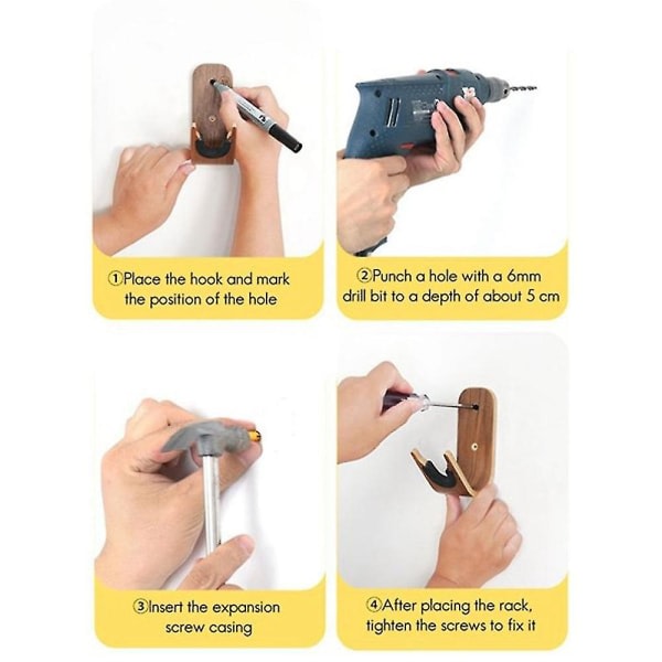 Guitar Skateboard Wall Hanger Unique Design Bent Wood Guitar Hanger Wall Mount Guitar Holder Acoust -suzuka V1237-ZY-203-1414