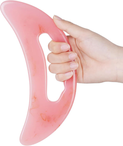 Large Gua Sha Massager, Lymphatic Drainage & Cellulite Massage for Legs, Face, Back & Pain Relief Pink-B V1237-ZY-203-1425