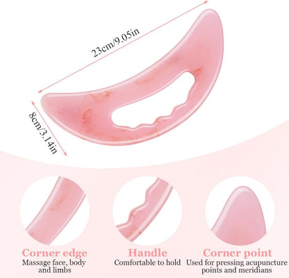 Large Gua Sha Massager, Lymphatic Drainage & Cellulite Massage for Legs, Face, Back & Pain Relief Pink-B V1237-ZY-203-1425