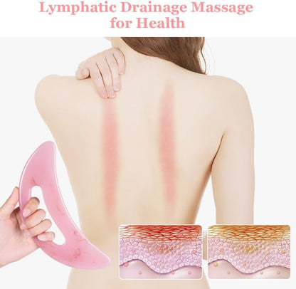 Large Gua Sha Massager, Lymphatic Drainage & Cellulite Massage for Legs, Face, Back & Pain Relief Pink-B V1237-ZY-203-1425